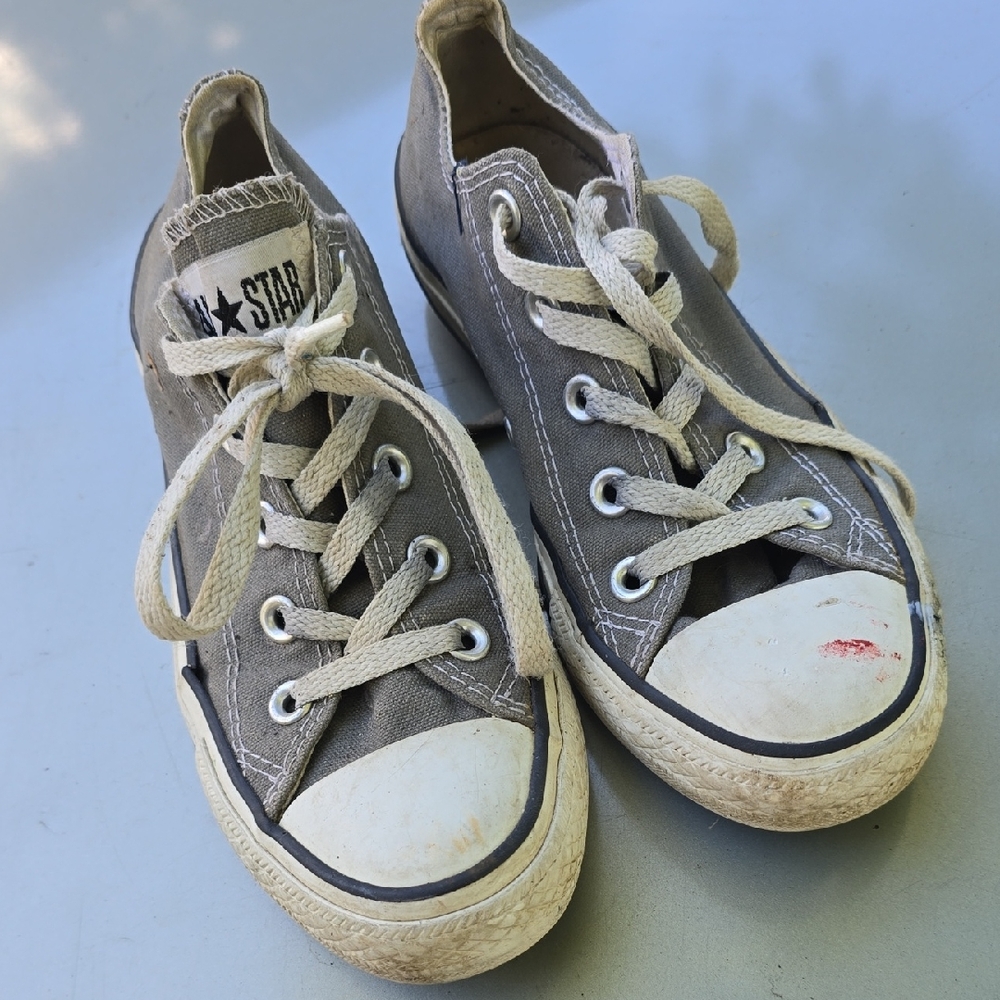 ★ Converse All Star Grey Well Worn Chuck Taylor Womens Sz 6 Eu 36.5